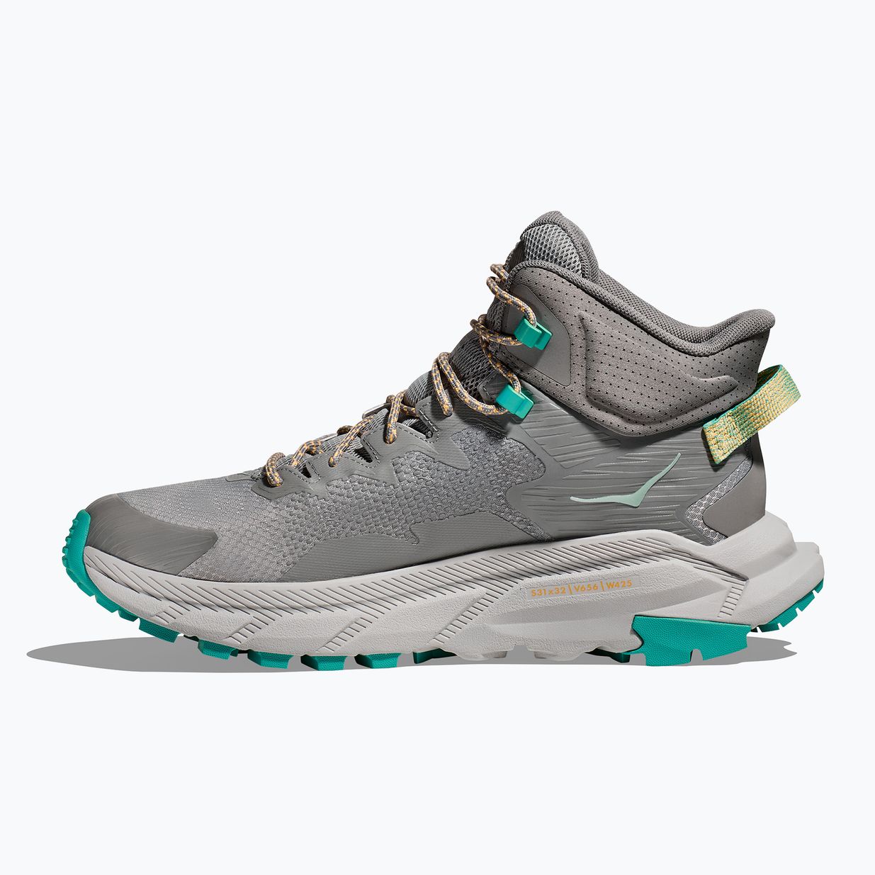 Buty turystyczne męskie HOKA Trail Code GTX galactic grey/electric aqua 4