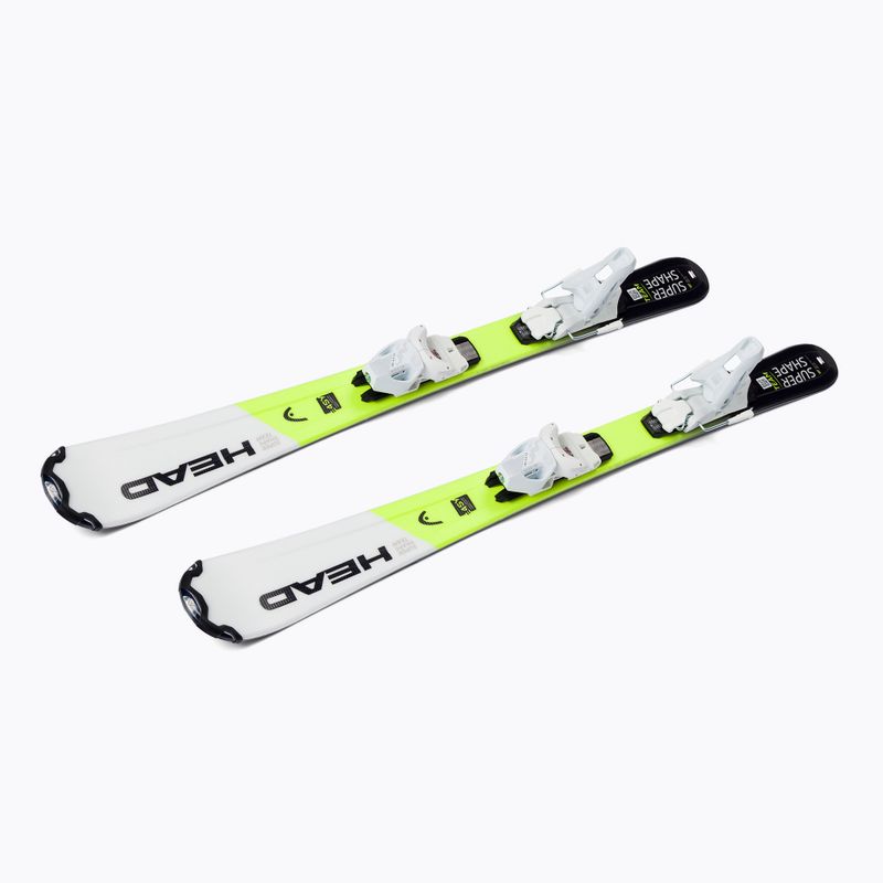 Narty zjazdowe dziecięce HEAD Supershape Team Easy Jrs + wiązania Jrs 4.5 black/yellow/white 4